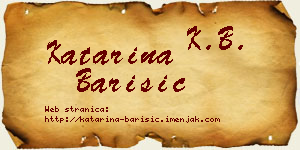 Katarina Barišić vizit kartica